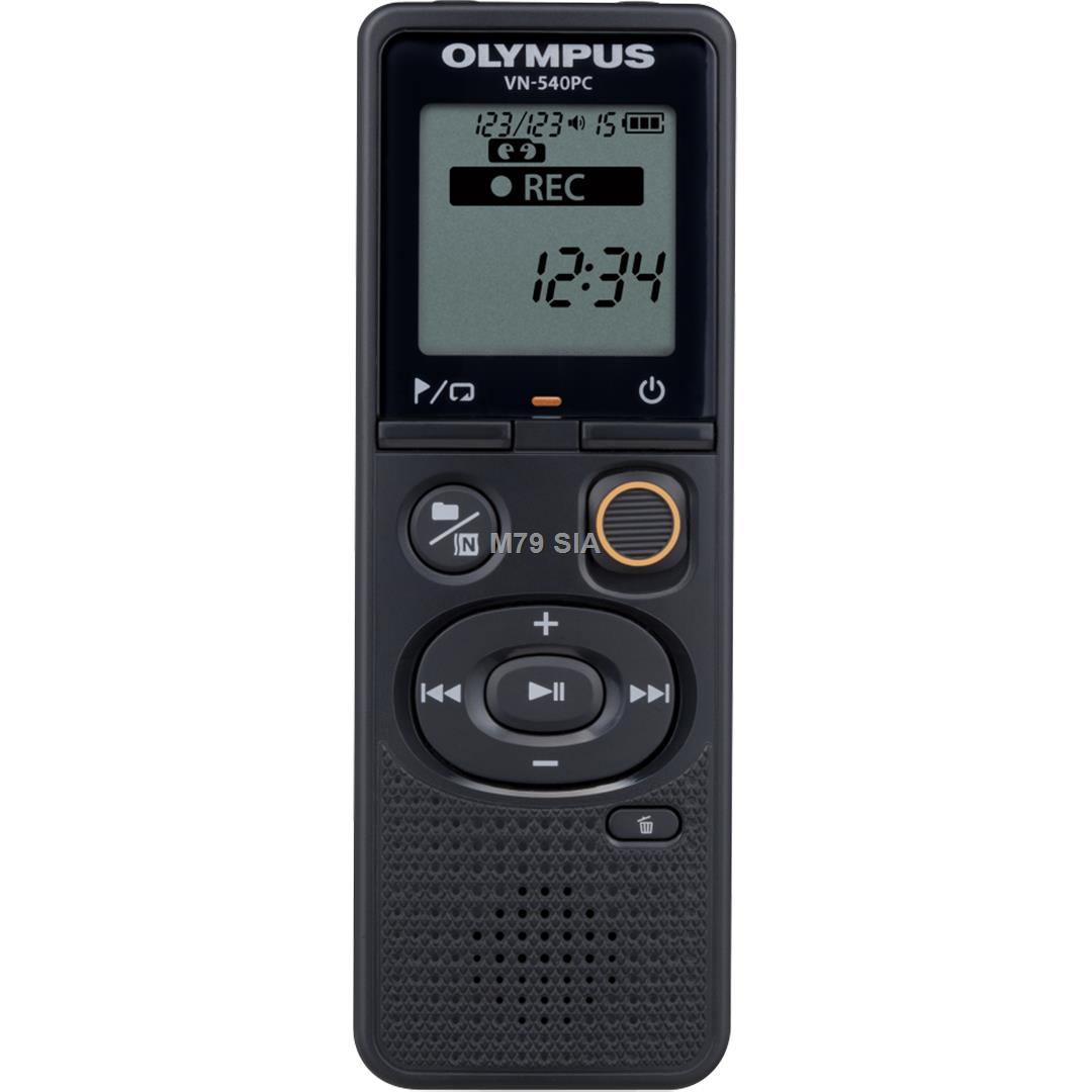 Olympus Digital Voice Recorder (OM Branded) VN-540PC Segment display 1.39' WMA Black diktafons