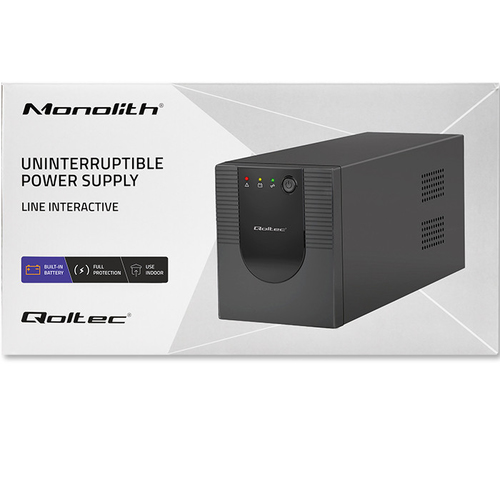 Qoltec 53777 Uninterruptible Power Supply Line Interactive | Monolith | 2000VA | 1200W nepārtrauktas barošanas avots UPS