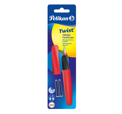 Pelikan Pioro wieczne Twist P457 M Fiery Red +2TP Blister