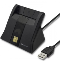 Qoltec 50643 Smart chip ID card scanner|USB 2.0 | Plug&Play karšu lasītājs