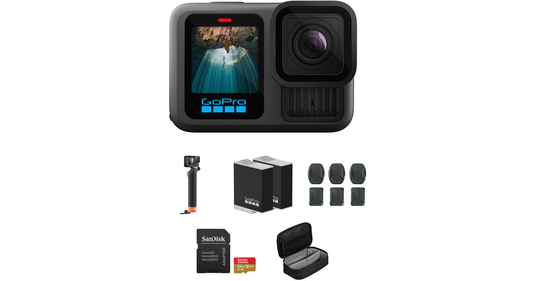 GoPro HERO13 Black Accessory Bundle aksesuāri sporta action kamerām