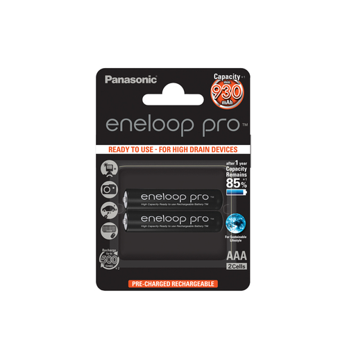 Panasonic eneloop AAA/HR03, 930 mAh, Rechargeable Batteries Ni-MH, 2 pc(s) Baterija