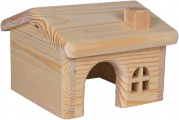 Trixie Domek drewniany z drzewa sosnowego dla chomika 15 times 11 times 15 cm TX-61251 (4011905612515) grauzējiem