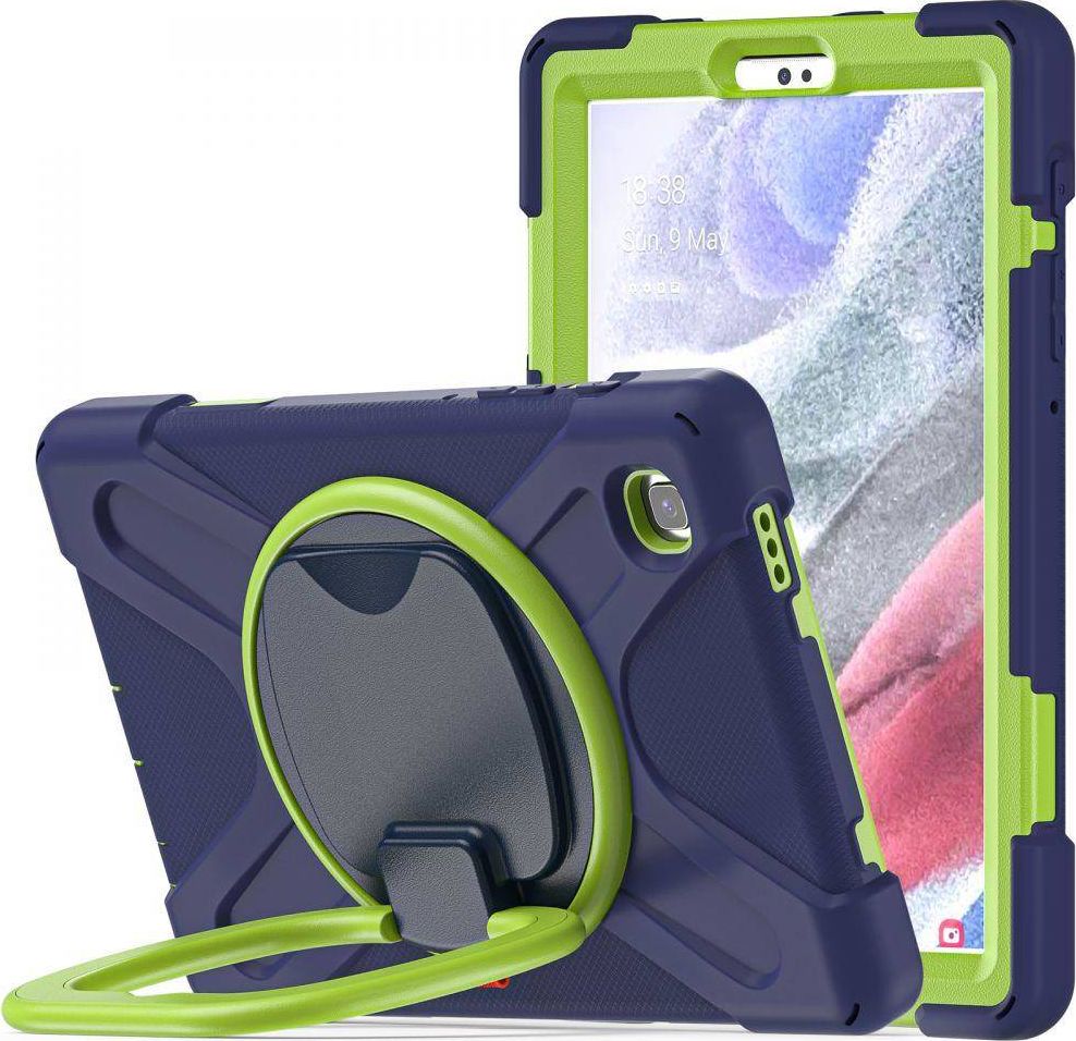 Etui na tablet Tech-Protect Etui Tech-protect X-armor Samsung Galaxy Tab A7 Lite Navy/lime THP629NAVLIM (9589046917554) planšetdatora soma