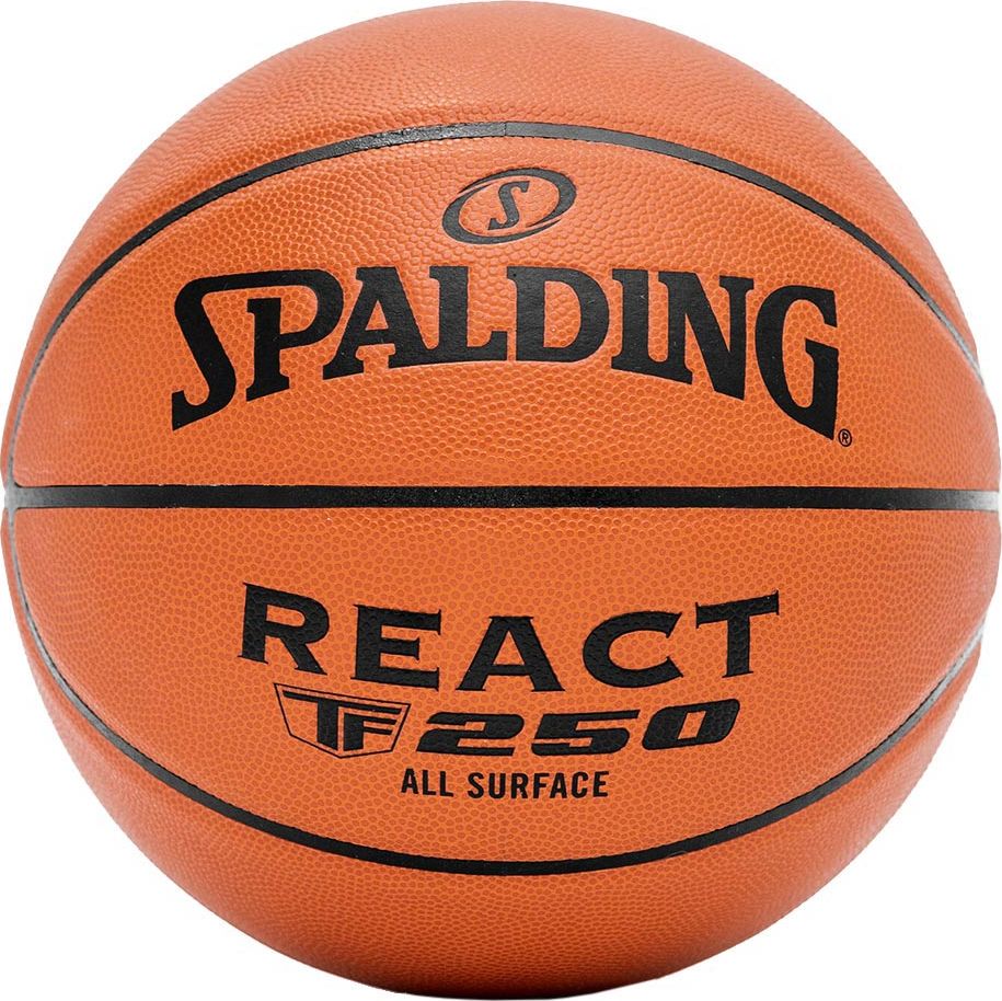 Spalding Pilka do koszykowki koszykowa Spalding React TF-250 7 brazowa 76801Z 7 76801Z (689344403823) bumba