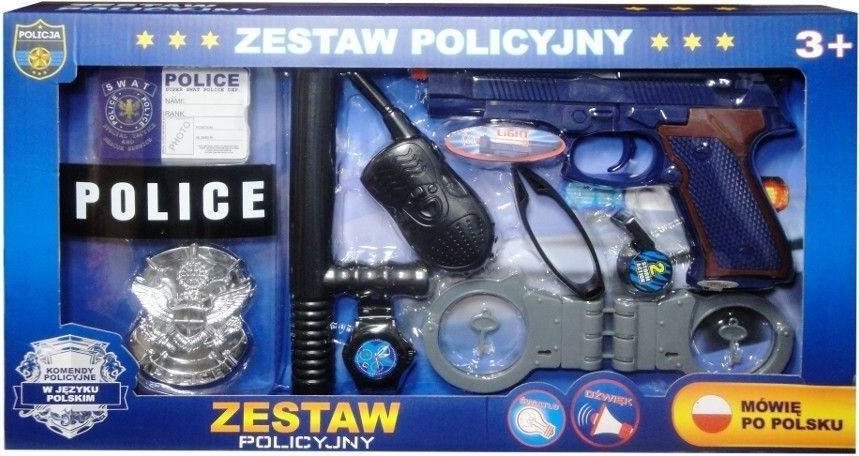 Swede Pistolet policyjny z polskim modulem glosowym 508528 (5902496167692) Rotaļu ieroči