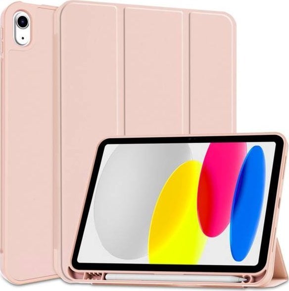 Etui na tablet Tech-Protect TECH-PROTECT SC PEN IPAD 10.9 2022 PINK 9490713927601 (9490713927601) planšetdatora soma