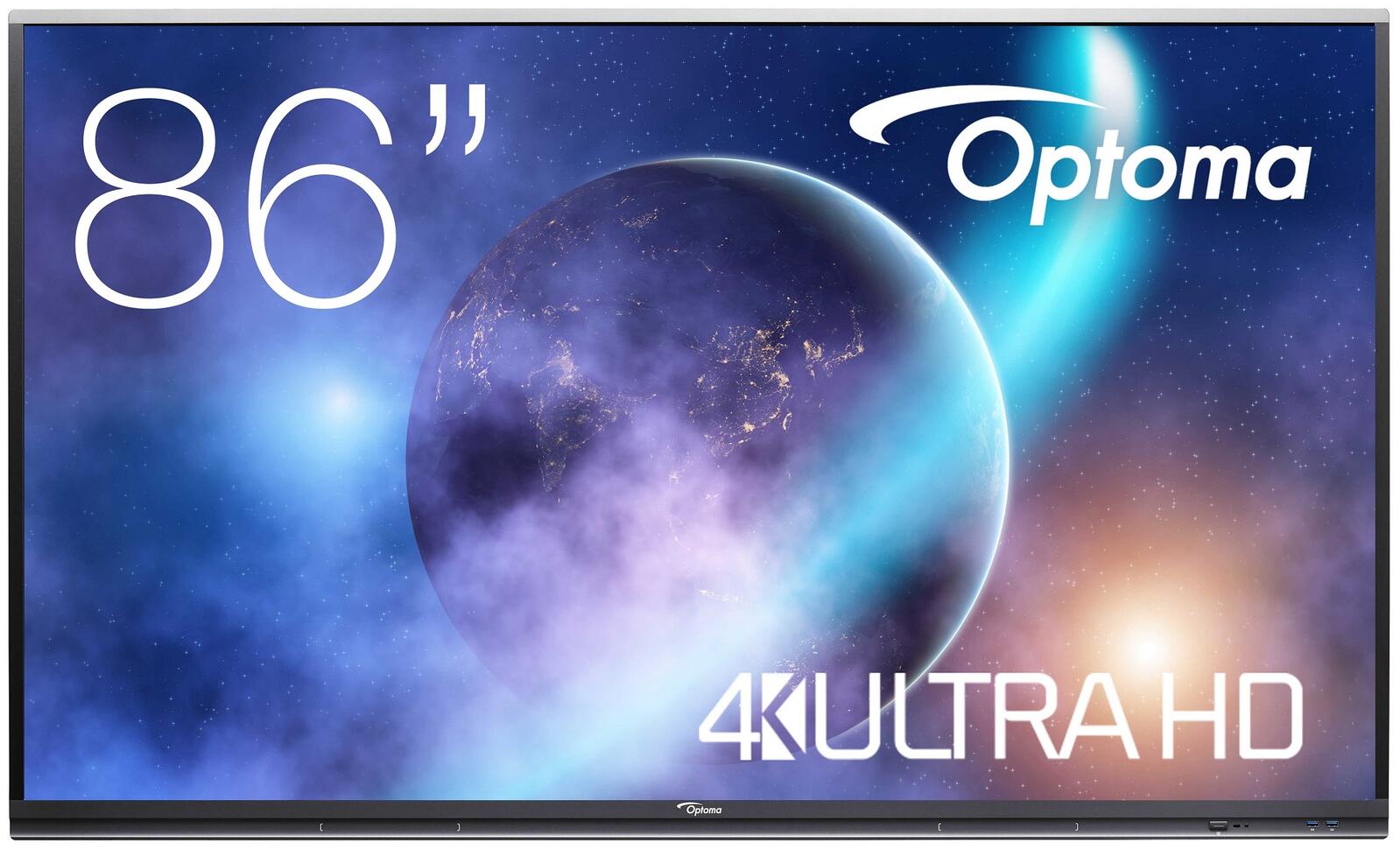 Optoma 5862RK Digital Signage Touch Display 218 cm 86 Zoll (4K UHD, 400 cd/m, HDMI, VGA, USB, USB-C, LAN, Android 9) publiskie, komerciālie info ekrāni