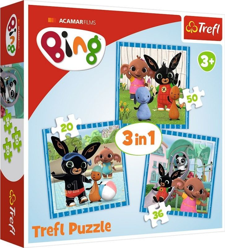 Trefl Puzzle 3in1 Fun with friends Bing puzle, puzzle