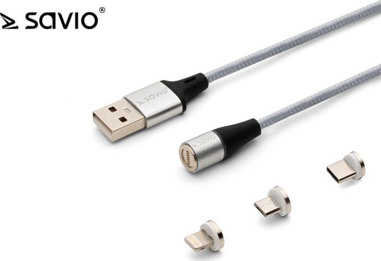 Adapter USB Savio Srebrny  (1_790989) 1_790989 (5901986046745)