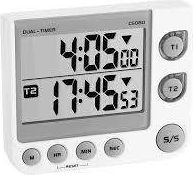 TFA Dostmann 38.2025, Digital kitchen timer, White, 5999 min, Plastic, AAA, 1.5 V Virtuves piederumi
