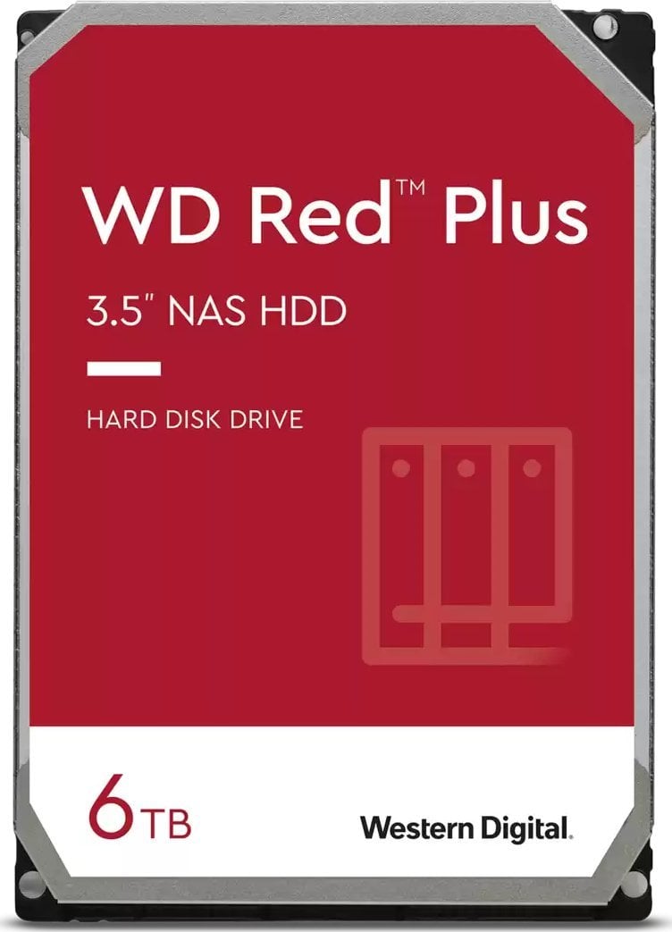 WD Red Plus 6TB SATA 6Gb/s 3.5inch HDD cietais disks