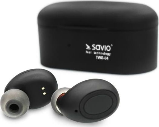 SAVIO TWS-04 (bluetooth; Bluetooth, wireless; with built-in microphone; black color