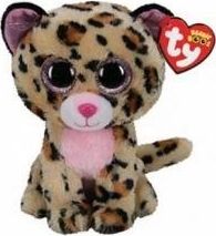 TY Beanie Boos Livvie - rozowy leopard 24 cm 459519 (0008421364909)