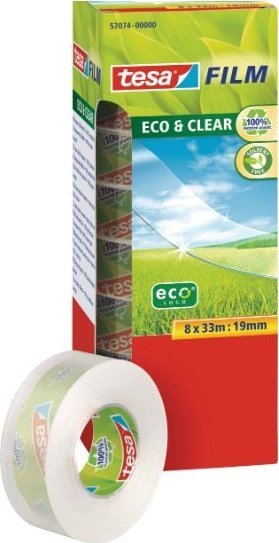 tesafilm eco&clear Rolle 33m 19mm Office Box            8St.
