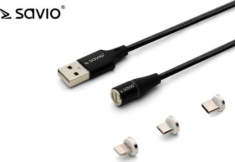 Adapter USB Savio Czarny  (1_790988) 1_790988 (5901986046738)