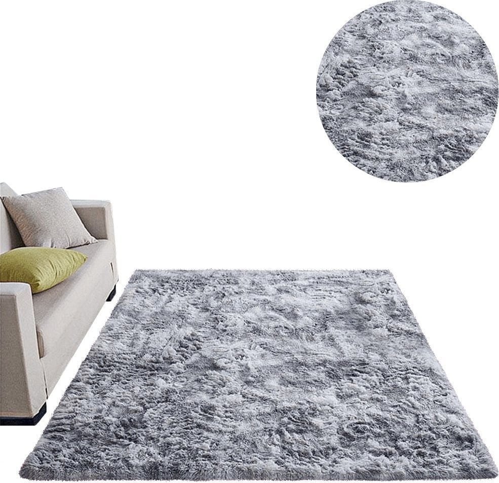 Strado Rug Ombre Shaggy Strado 200x200 OmbreSilver (Light Gray)