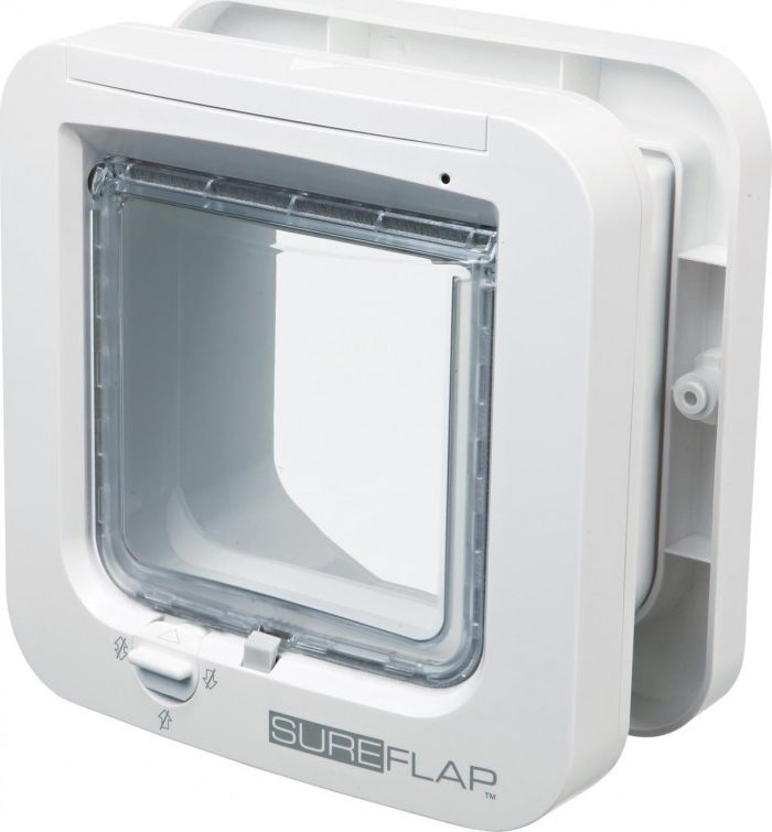 Trixie Drzwi dla kota z systemem identyfikujacym SureFlap 4-Way, biale, 21x21 cm TX-38530 (5060180390006)