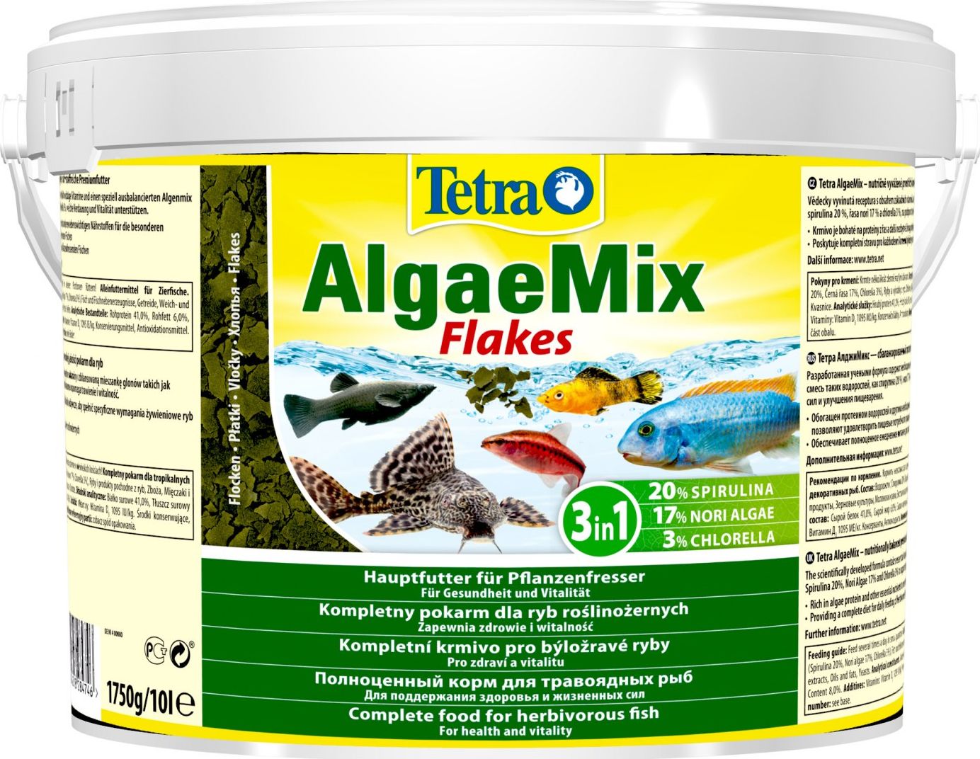 Tetra Tetra Algae Mix 10 L 11258 (4004218284746) zivju barība