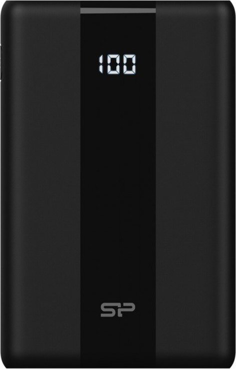 Power Bank QP55 USB-C, Lightning, 10,000mAh Black Mobilais Telefons