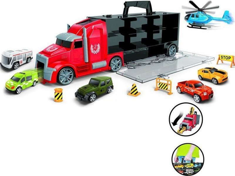 Set of toy cars Suitcase truck Rotaļu auto un modeļi