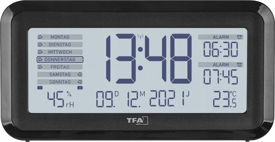 TFA TFA 60.2562.01 Digital Radio Alarm Clock w. Room Clima BOXX2 60.2562.01 (4009816037275) radio, radiopulksteņi