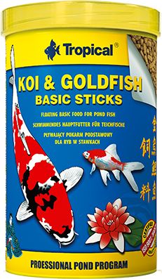 Tropical Pokarm dla rybek Koi&Goldifsh Basic Sticks 11L/900g (40377) 11589 (5900469403778) zivju barība