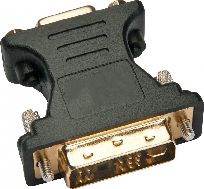 Techly Adapter DVI-A Stecker auf VGA Buchse, schwarz adapteris