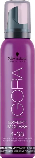 Schwarzkopf Schwarzkopf Professional Igora Expert Mousse koloryzujaca pianka do wlosow 4-68 Sredni Czekoladowy Braz 100ml 4045787292077 (404