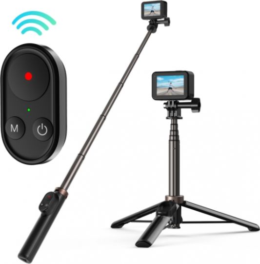 Telesin Selfie stick Telesin do kamer sportowych z pilotem BT (TE-RCSS-001) Sporta kameru aksesuāri