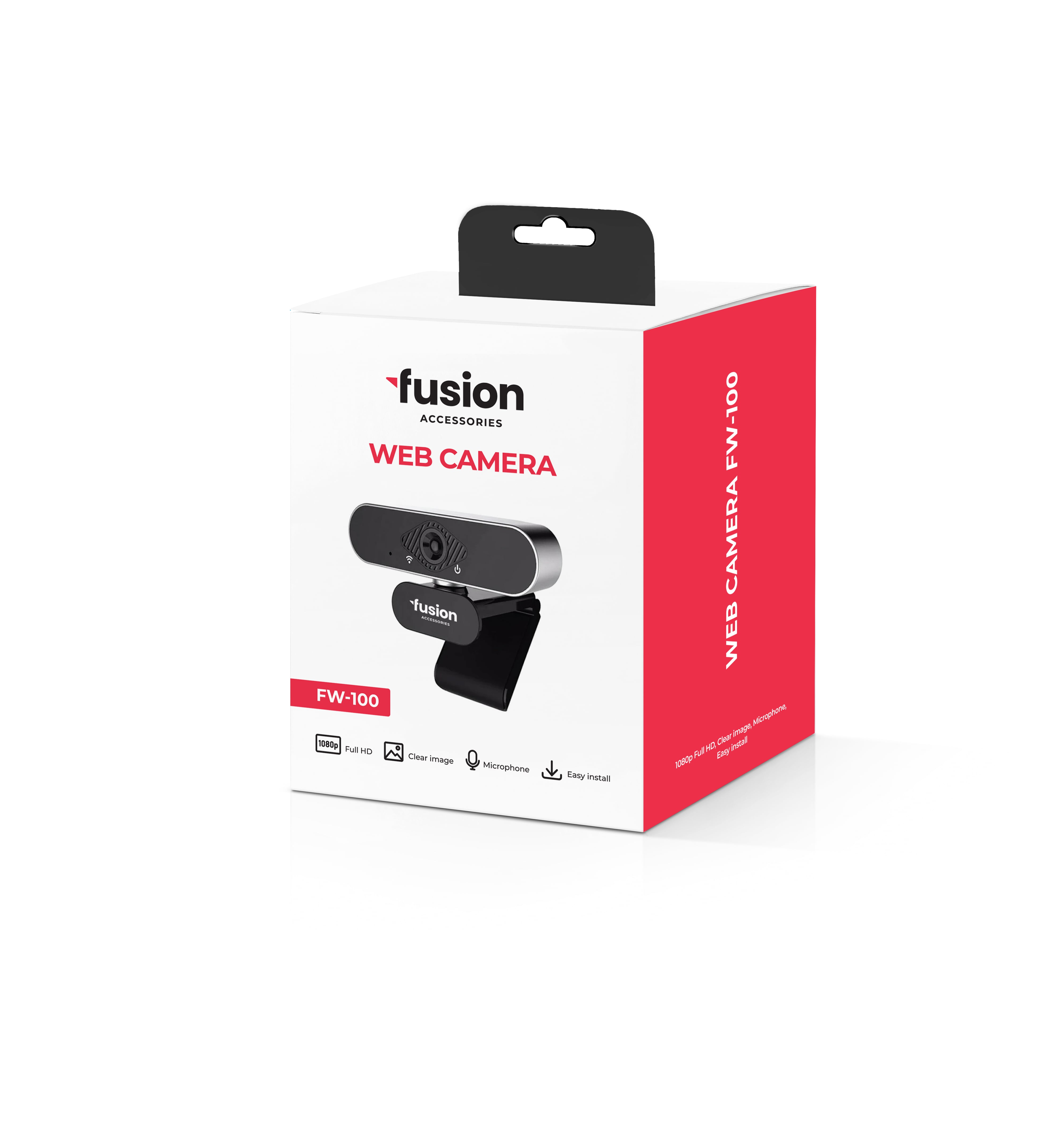 Fusion FW-100 WEB kamera USB 2.0 | 1080p | HD mikrofons| melna FW-100 (4752243050682) web kamera