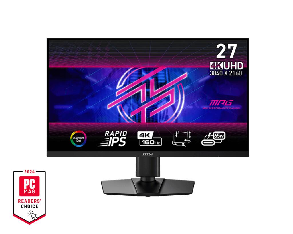 MSI MPG 274URFDE QD 69cm (27") 4K UHD IPS Gaming Monitor 16:9 DP/HDMI/USB-C PD65W 160Hz 0,5ms (GtG) monitors