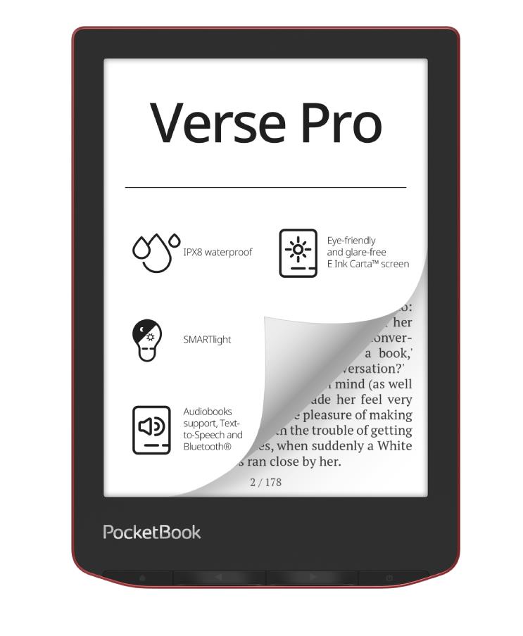 PocketBook Verse Pro Passion Red Elektroniskais grāmatu lasītājs