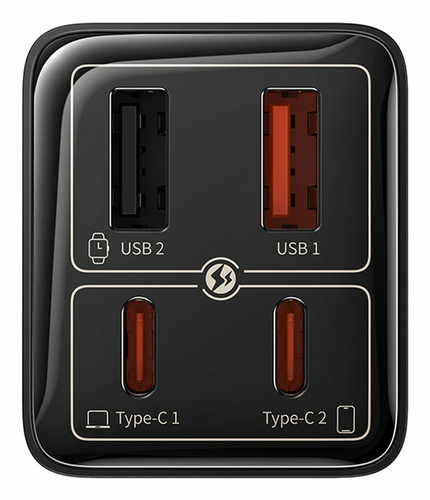 Baseus GaN6 Pro Ātrais Lādētājs 2x USB-C / 2x USB / 65W iekārtas lādētājs