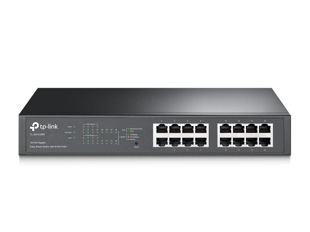 TP-Link SG1016PE switch L2 16x1GbE (8xPoE+) komutators