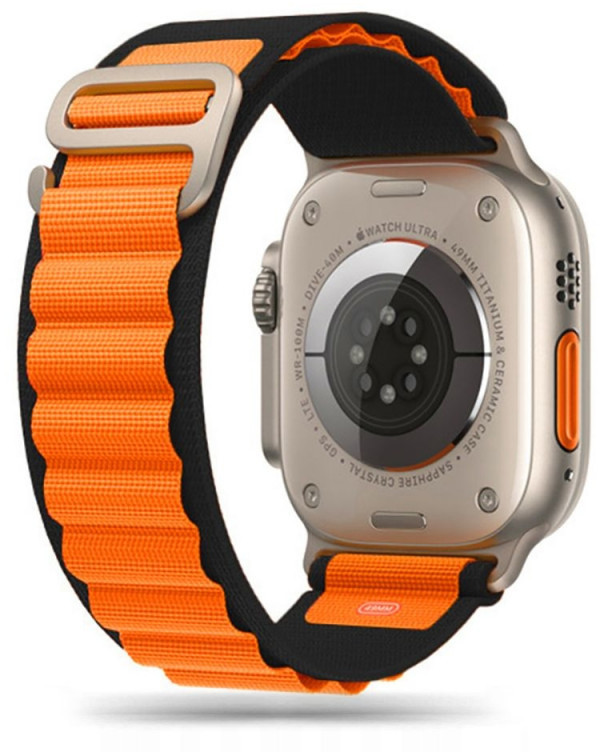 Tech-Protect watch strap Nylon Pro Apple Watch 42/44/45/49mm, black/orange 9490713930250 9490713930250 (9490713930250) Viedais pulkstenis, smartwatch