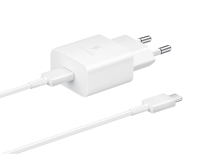 Samsung Power Adapter 15W Type-C (with cable) White iekārtas lādētājs