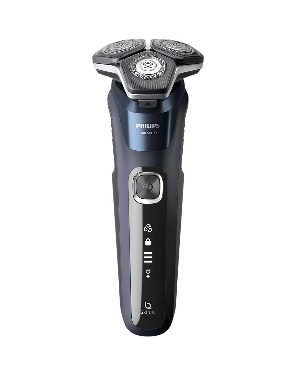 Philips Series 5000 wet and dry electric shaver S5885/35, SkinIQ, SteelPrecision blades, 360-D flexible heads, PowerAdapt Sensor matu, bārdas Trimmeris