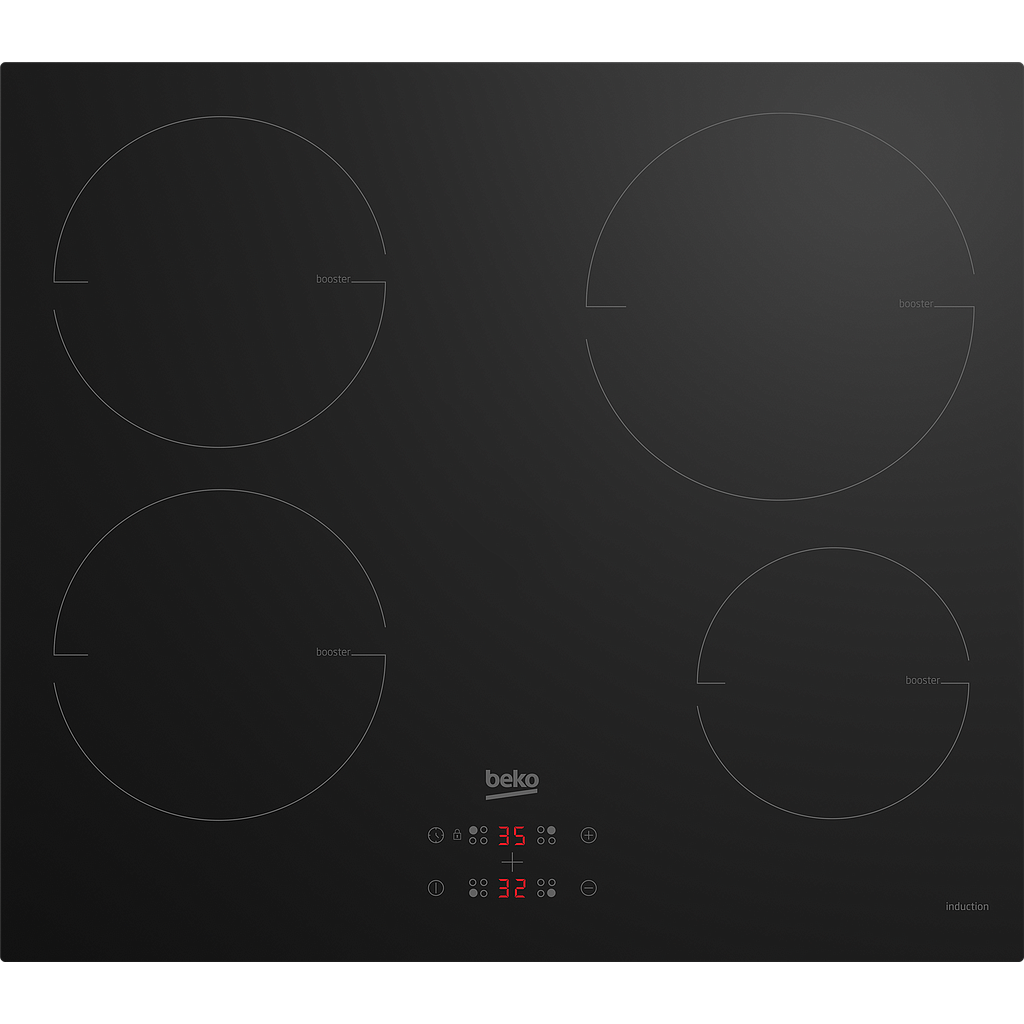 Beko HII64400MT hob Black Built-in 60 cm Zone induction hob 4 zone(s) plīts virsma