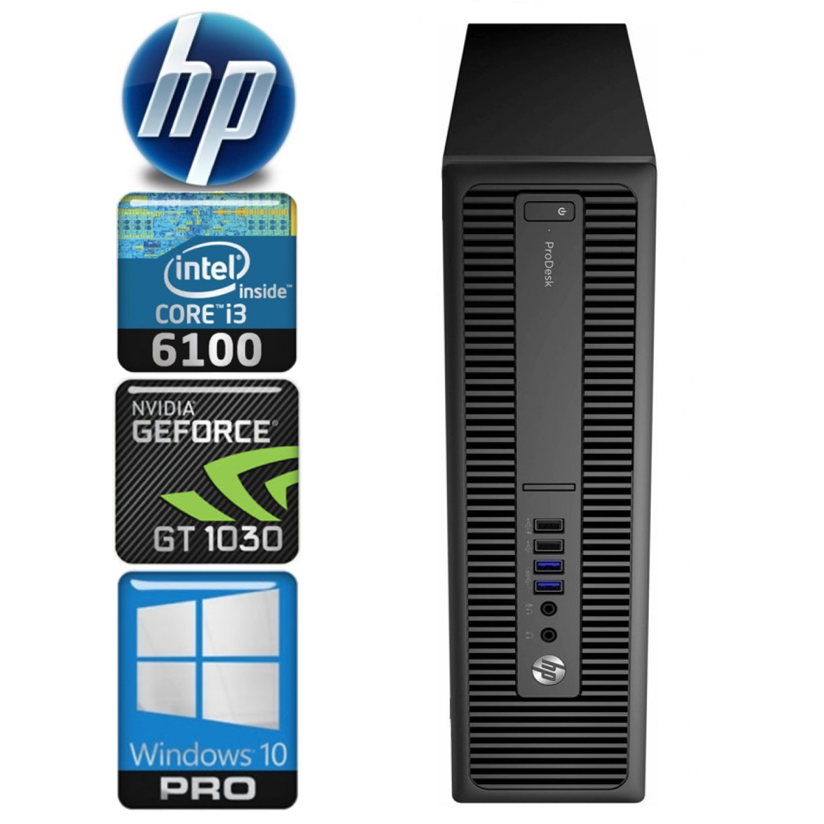 HP 600 G2 SFF i3-6100 32GB 128SSD+2TB GT1030 2GB WIN10Pro RW35748 (EAN411535748)