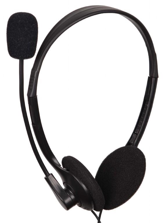 Gembird microphone & stereo headphones MHS-123 with volume control, black color austiņas