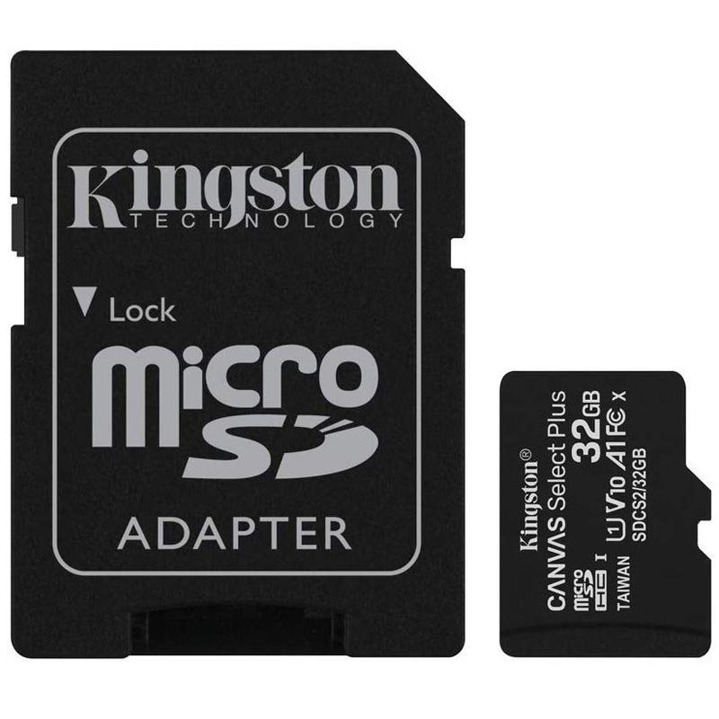 Kingston 32GB micSDHC Canvas Select Plus 100R A1 C10 Card + ADP atmiņas karte