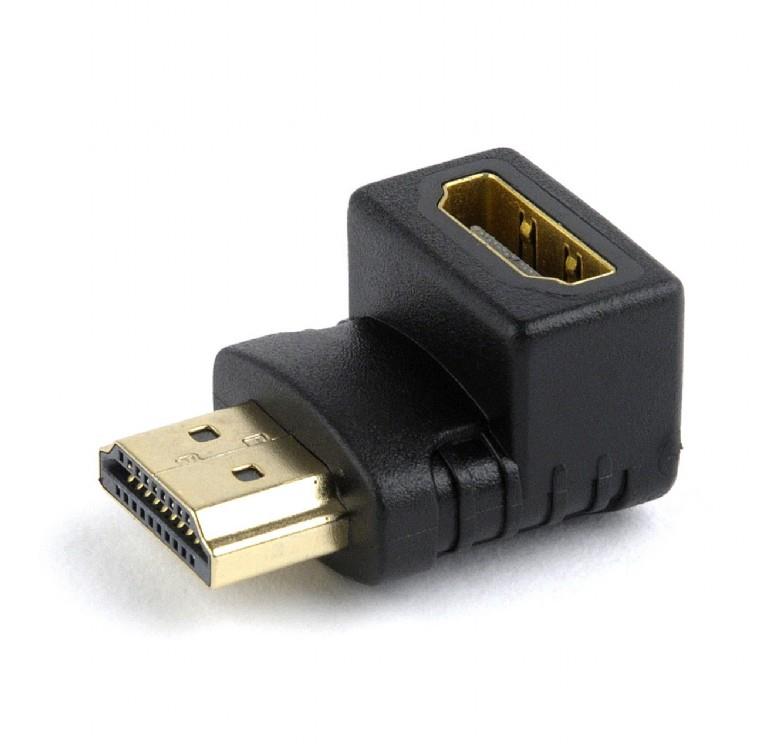 Gembird HDMI right angle adapter, 90 downwards adapteris