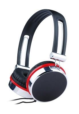 Gembird stereo headphones with microphone and volume control, black/silver/red austiņas