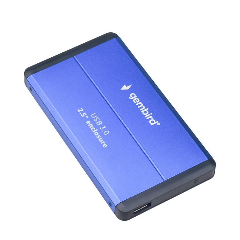 Gembird EE2-U3S-2-B storage drive enclosure 2.5" USB 3.0 HDD enclosure Blue cietā diska korpuss