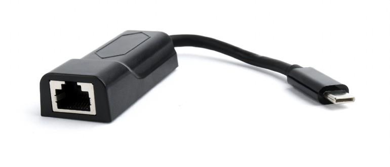 Gembird USB-C Gigabit network adapter, black