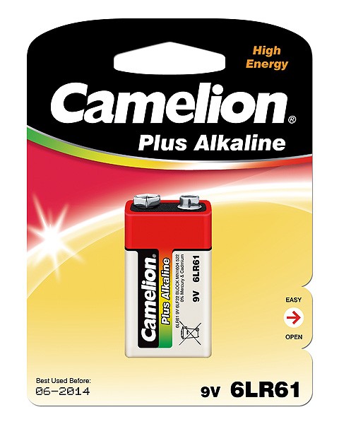 Camelion 9V, Plus Alkaline 6LR61, 1 pc(s) Baterija