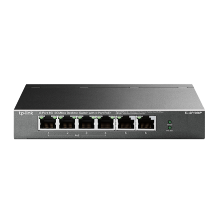 TP-LINK TL-SF1006P network switch Fast Ethernet (10/100) Power over Ethernet (PoE) Black datortīklu aksesuārs