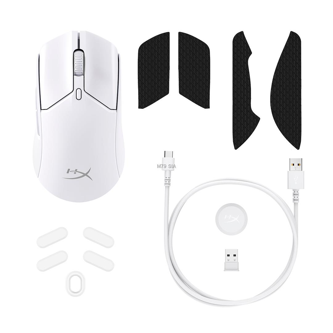 HyperX Pulsefire Haste 2.0 Wireless White Datora pele