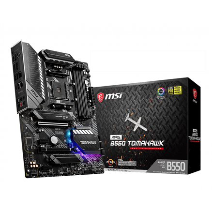 MSI MAG B550 TOMAHAWK Processor family AMD, Processor socket AM4, DDR4, Memory slots 4, Chipset AMD B, ATX pamatplate, mātesplate